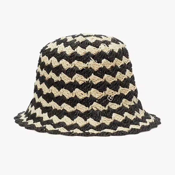 Kate Spade Black and Cream paper Hat - Picture 3 of 11